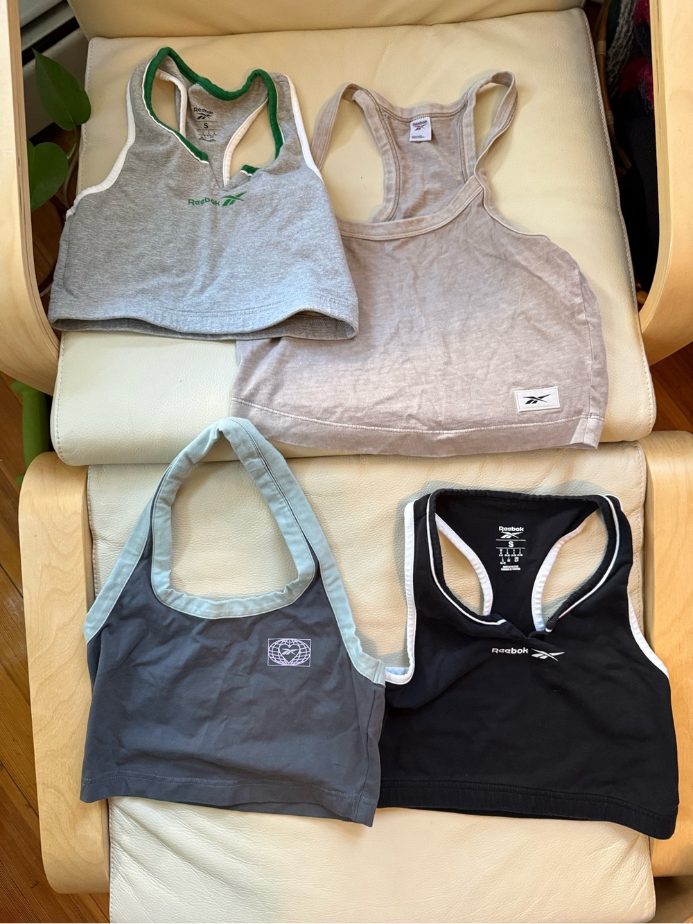 Reebok Women’s Workout Tank Crop Top Bundle 4 Pack Size Small